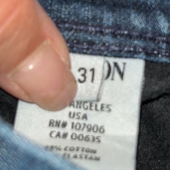 Men's 31 HUDSON CLIFTON 5 POCKET BOOT MEDIUM WASH BLUE DENIM JEANS MADE IN USA - Picture 13 of 14